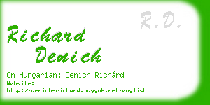 richard denich business card